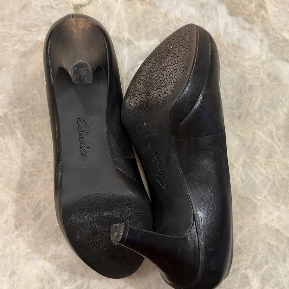 Clark's Indigo platform pumps round toe black 8 - Picture 6 of 8